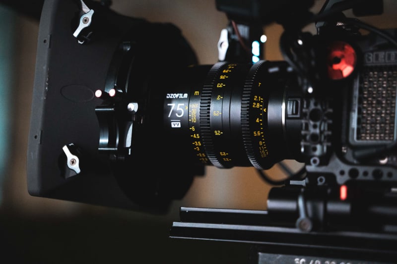 Janus’ House – cinema camera with 75mm lens on set during filming