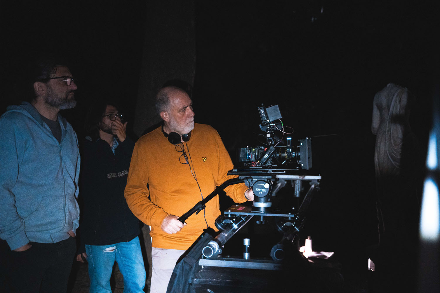 Janus’ House – director and crew reviewing a scene on set
