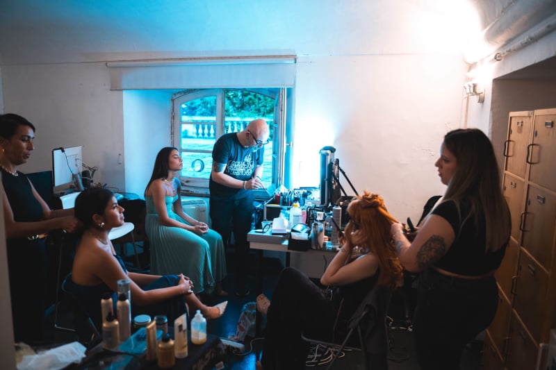 Janus’ House – makeup and costume preparation before filming