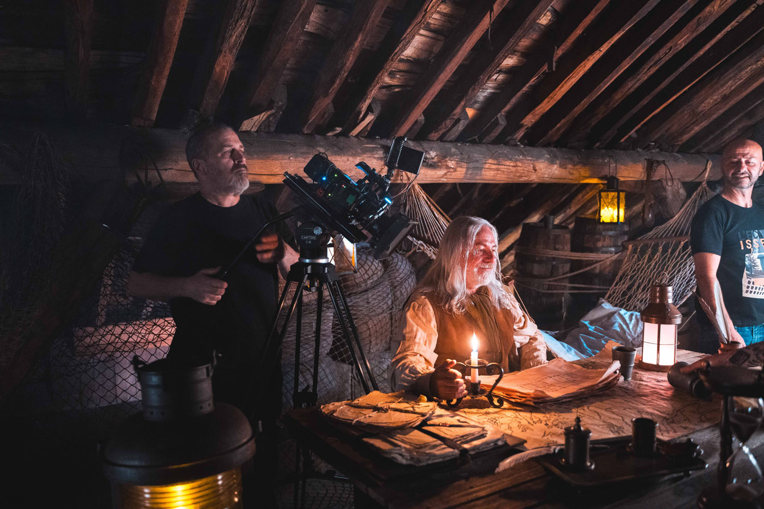 Janus’ House – period set with actors and camera during historical scene